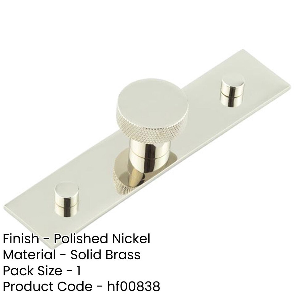 image 1 of Stylish 30mm Polished Nickel Cupboard Knob with Backplate - Kitchen Cabinet Knob