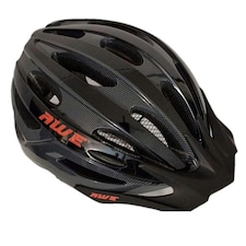 AWE AweAir In Mould Adult Bike Helmet Medium 55-58cm Black/Carbon/Red Crash Guarantee* | Black | Carbon