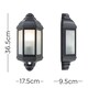image 6 of ValueLights Kayleigh Black PIR Motion Sensor Outdoor Wall Light & Cool White LED Bulb | Black