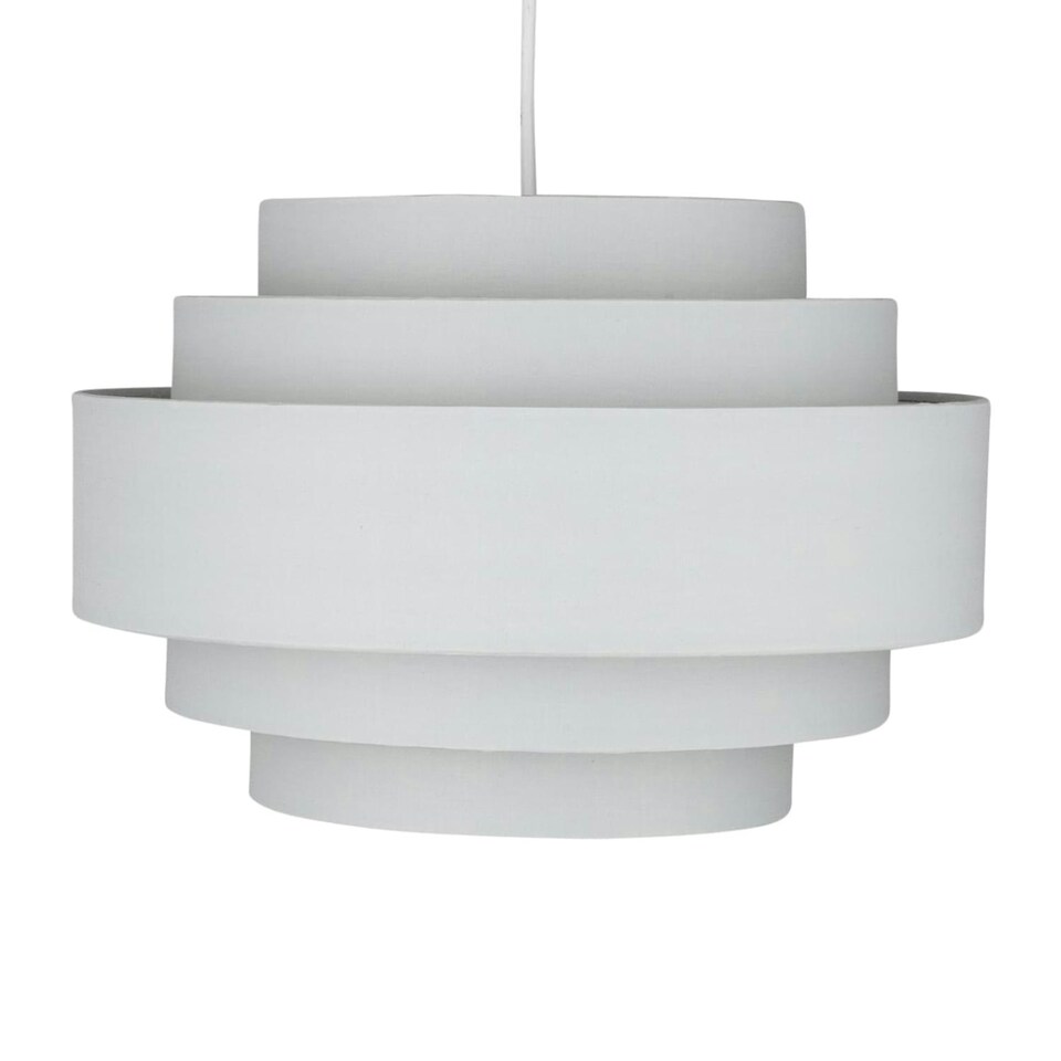 image 1 of First Choice Lighting Light Grey 5 Tier Ceiling Light Shade Grey