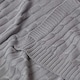 image 4 of Homescapes Cotton Cable Knit Throw - Grey - 150 x 200 cm | Grey