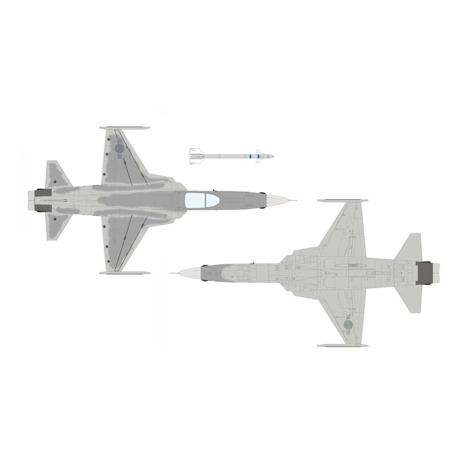 image 1 of Academy ROKAF KF-5E Fighter Aircraft Military Model Kit Scale 1 144