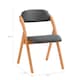 image 4 of SoBuy Folding Chair Wooden Padded Kitchen & Office Chair with Ergonomic Backrest, Dark Gray, 18.7 x 23.2 x 30.3 in, 6.6 kg - FST92-SG