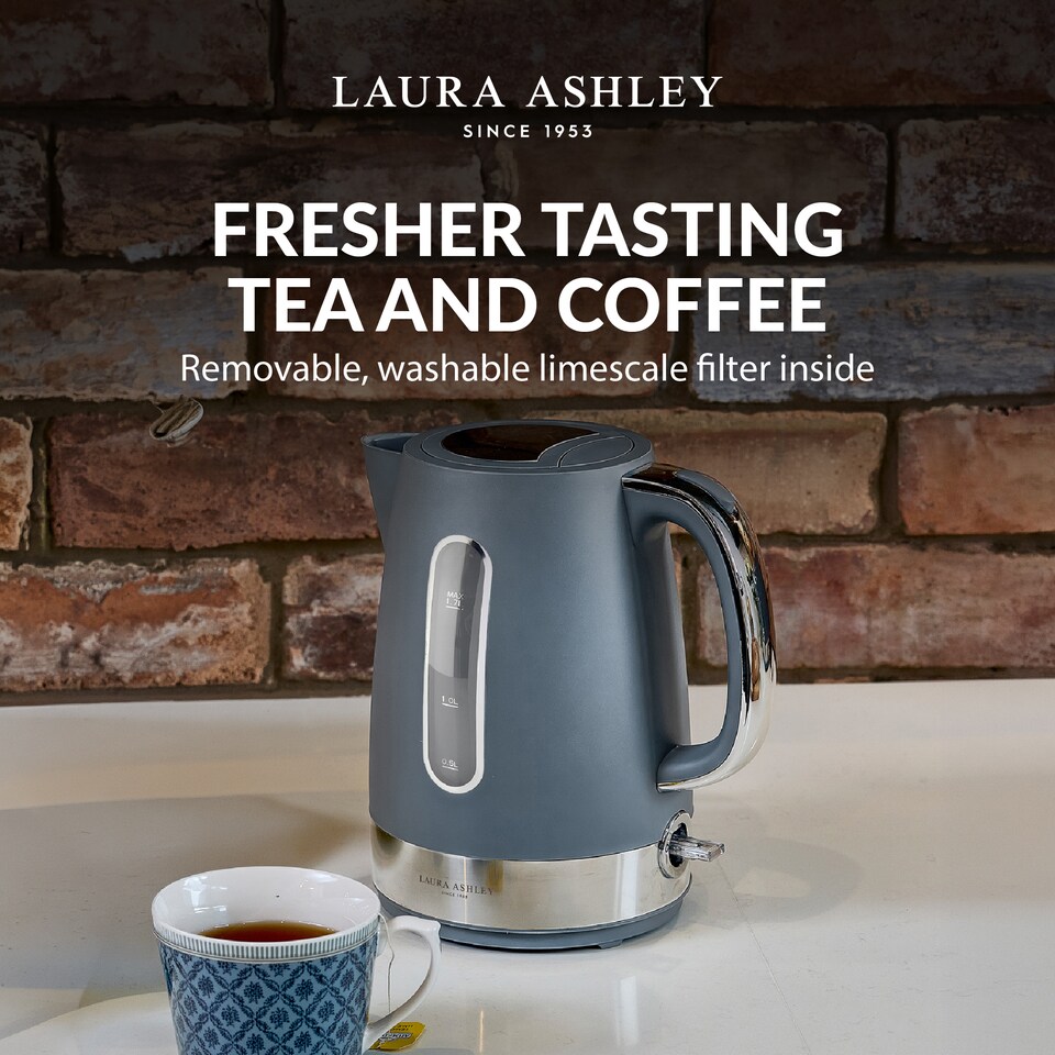 image 1 of Laura Ashley Kettle & Toaster Set Stainless Steel Bundle by VQ