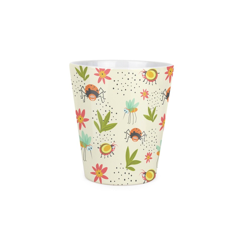 image 1 of Cartoon Bugs Small Ceramic Childrens Plant Pot - Spiders