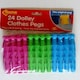 image 4 of Pack of 24 Coloured Plastic Dolly Pegs