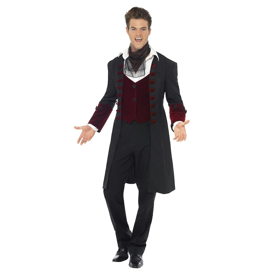 image 1 of Fever Mens Gothic Vampire Costume Set - Black - M | Multi | M