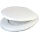 image 2 of Marco Paul White Wooden Toilet Seat 18" White