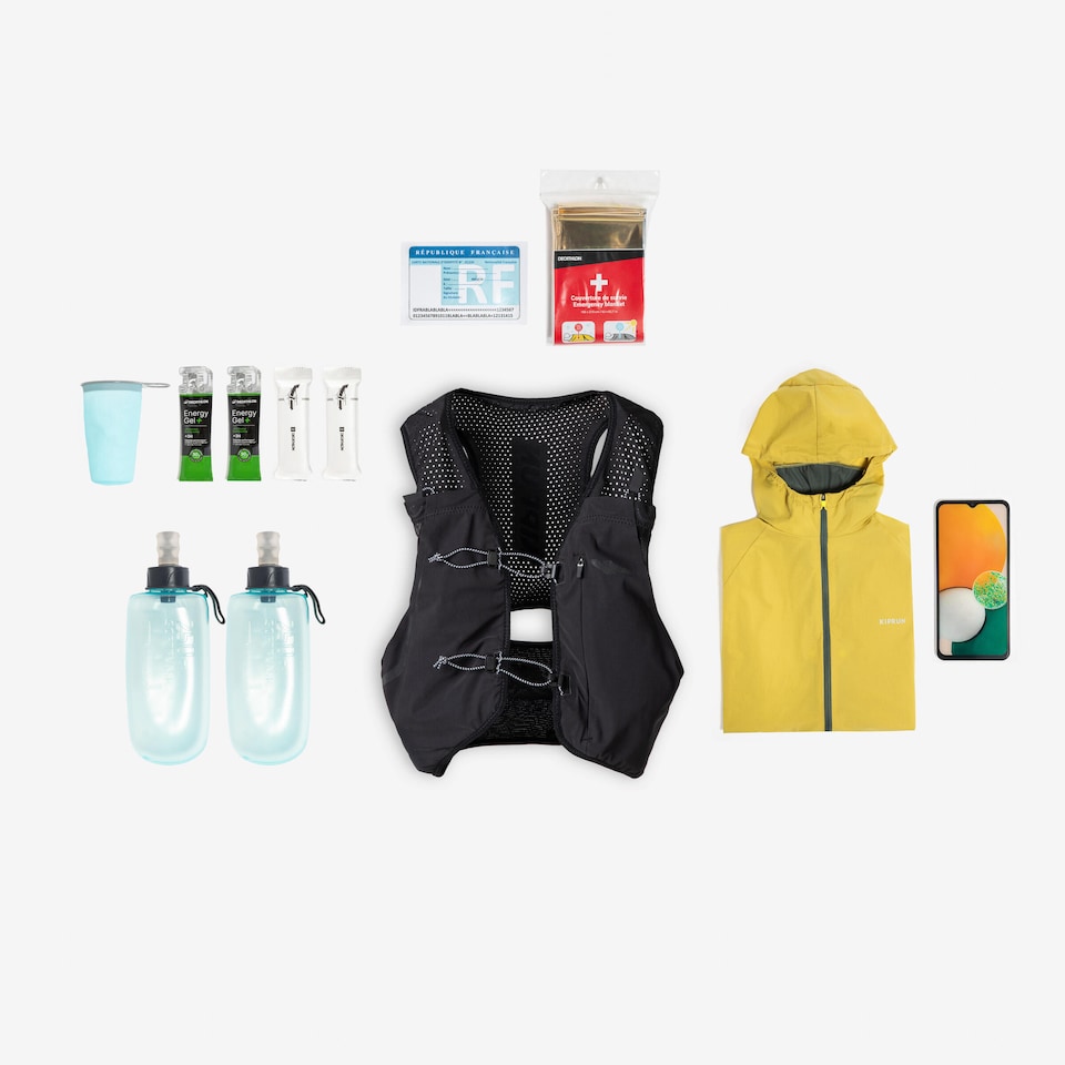 image 1 of Decathlon Unisex running competition hydration gilet - Kiprun race 900 3L - black