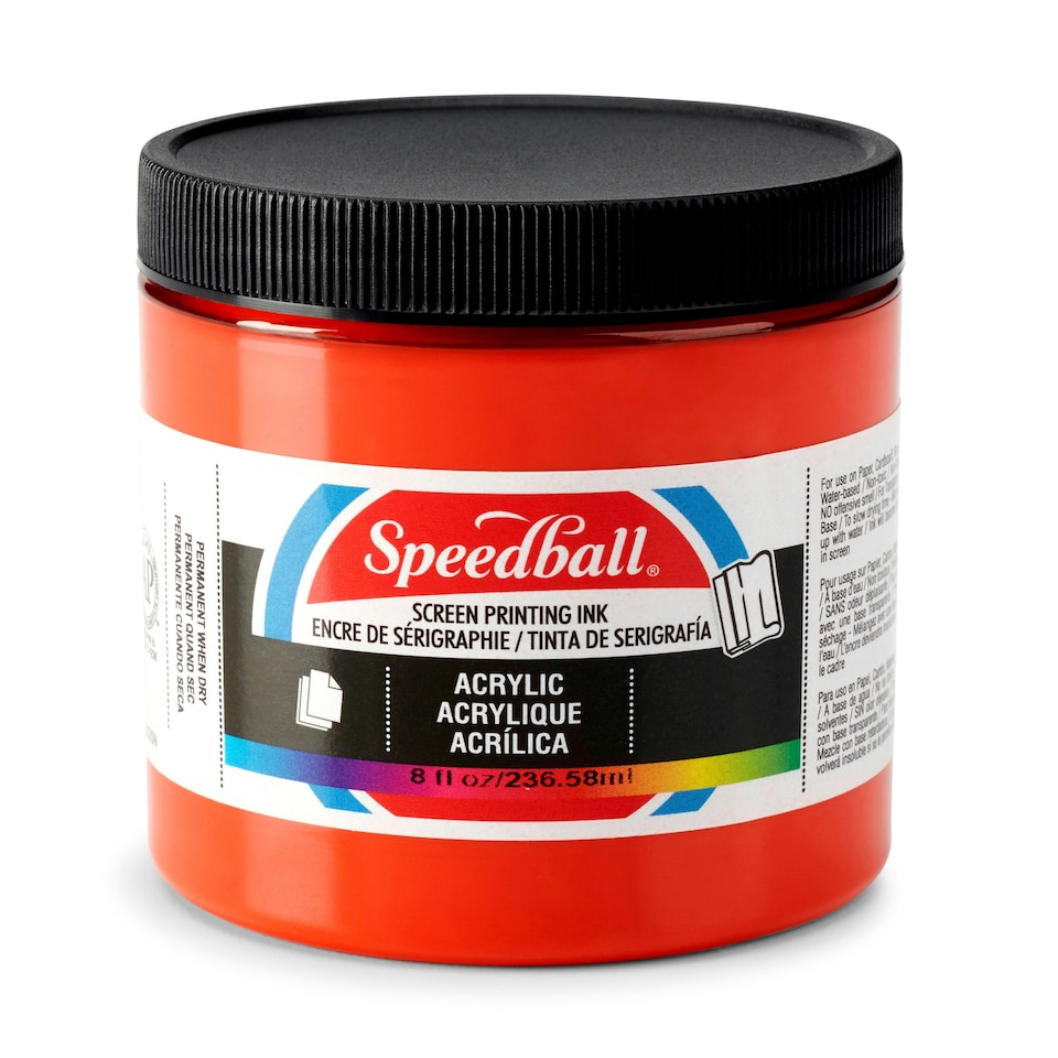 image 1 of Speedball Acrylic Screen Printing Ink, Fire Red, 8oz