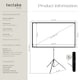 image 6 of Cinema Projector Screen with Foldable Tripod, 16:9, 4K, HD | White | white | M | 1