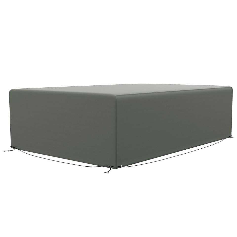 image 1 of Outsunny UV Rain Protective Cover or Garden Wicker Rattan Dark Grey Grey | Dark Grey