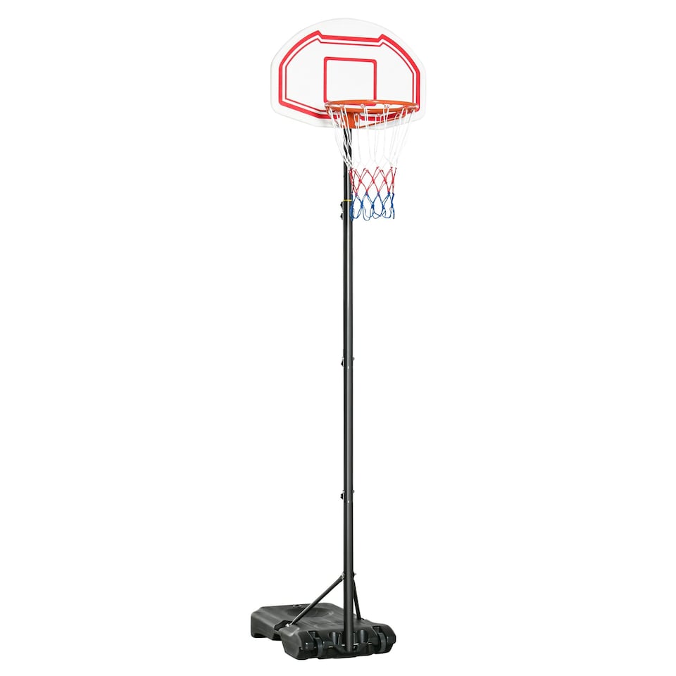 image 1 of HOMCOM Outdoor Adjustable Basketball Hoop Stand w/ Wheels and Base