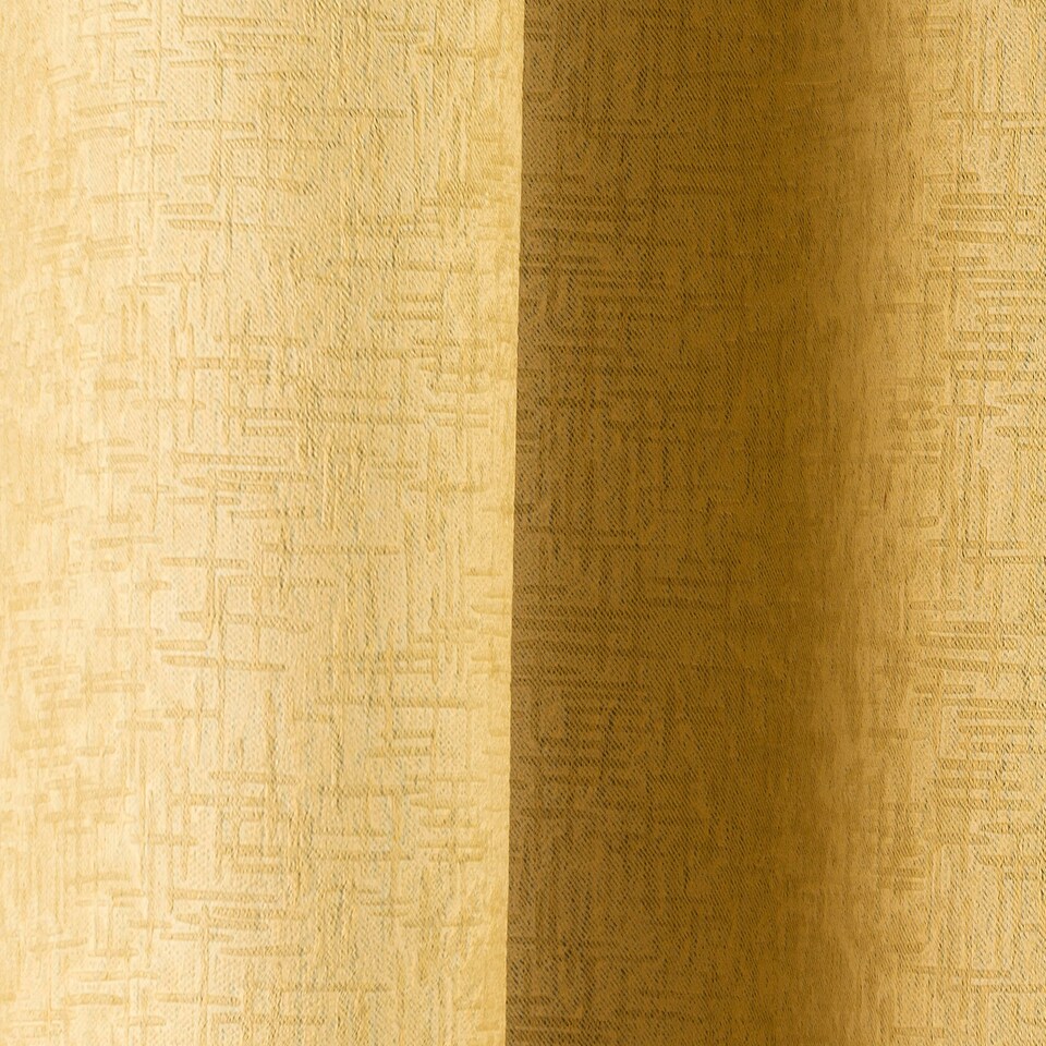 image 1 of Enhanced Living Vogue Ochre 46 x 72 inch (117x183cm) Eyelet Thermal Noise reducing Dim Out Curtains (PAIR) | Yellow | Ochre | 2
