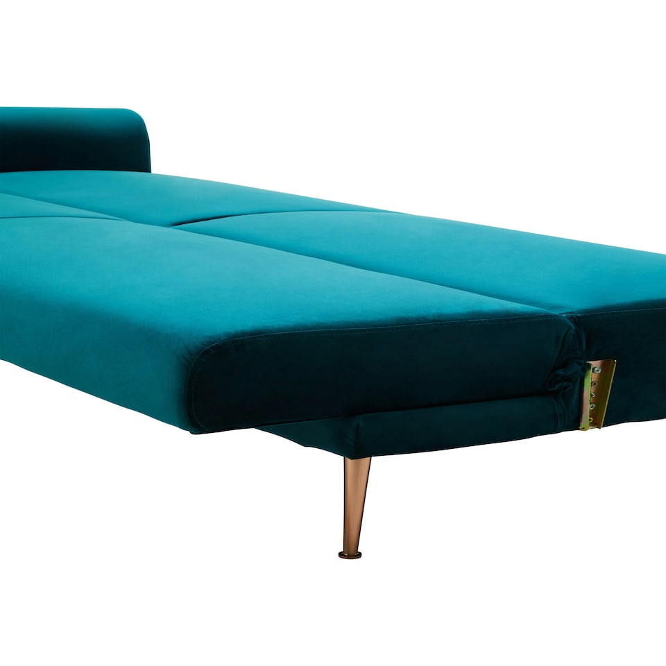 image 1 of Interiors by Premier Hatton Green Velvet Sofa Bed Green