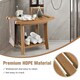 image 6 of COSTWAY Shower Bench Stool Bathroom Seat 2-Tier Brown