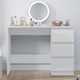 image 1 of FWStyle Stora 3 Drawer Dressing Table - White Gloss Front White
