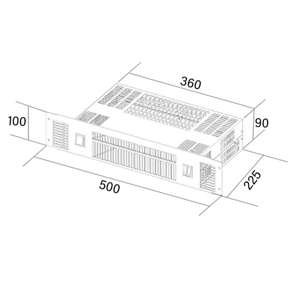image 1 of SIA 2kW Stainless Steel Slimline Electric Kitchen Plinth Heater In White - PLH3