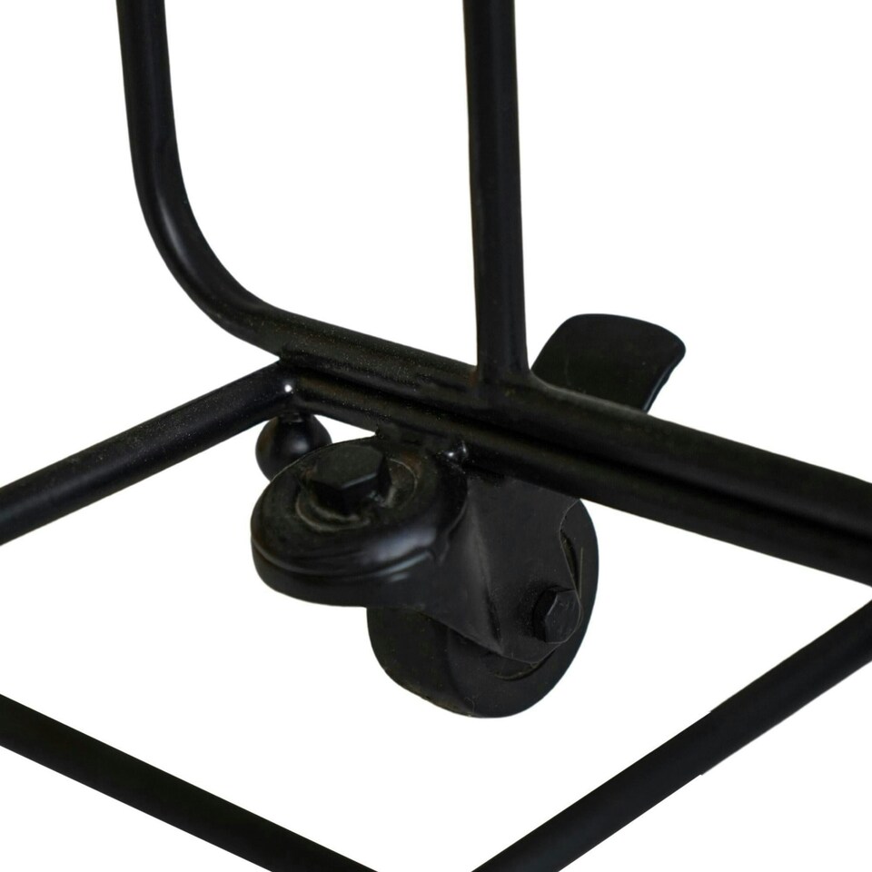 image 1 of Contempory Leather Handle Log Trolley N/A
