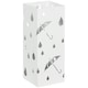 image 1 of HOMCOM Metal Umbrella Stand, Square Umbrella Basket with 4 Hooks Drip Tray White
