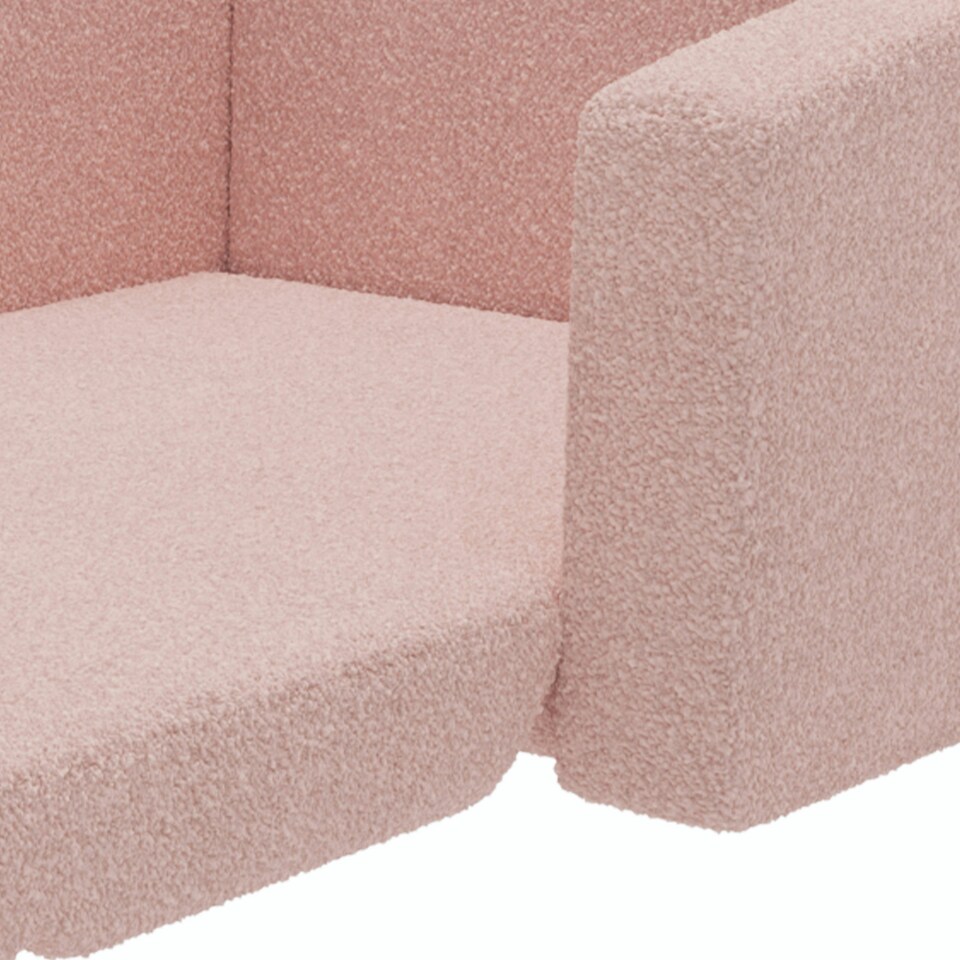 image 1 of AIYAPLAY Kids Sofa Bed, Folding Toddler Armchair Recliner Couch Pink Pink