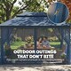 image 5 of Outsunny 3 x 4 m Outdoor Garden Gazebo with UPF50+ Double Roof, Dark Blue