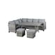 image 1 of York 8 Seat Mixed Grey Rattan Corner Sofa Dining Set
