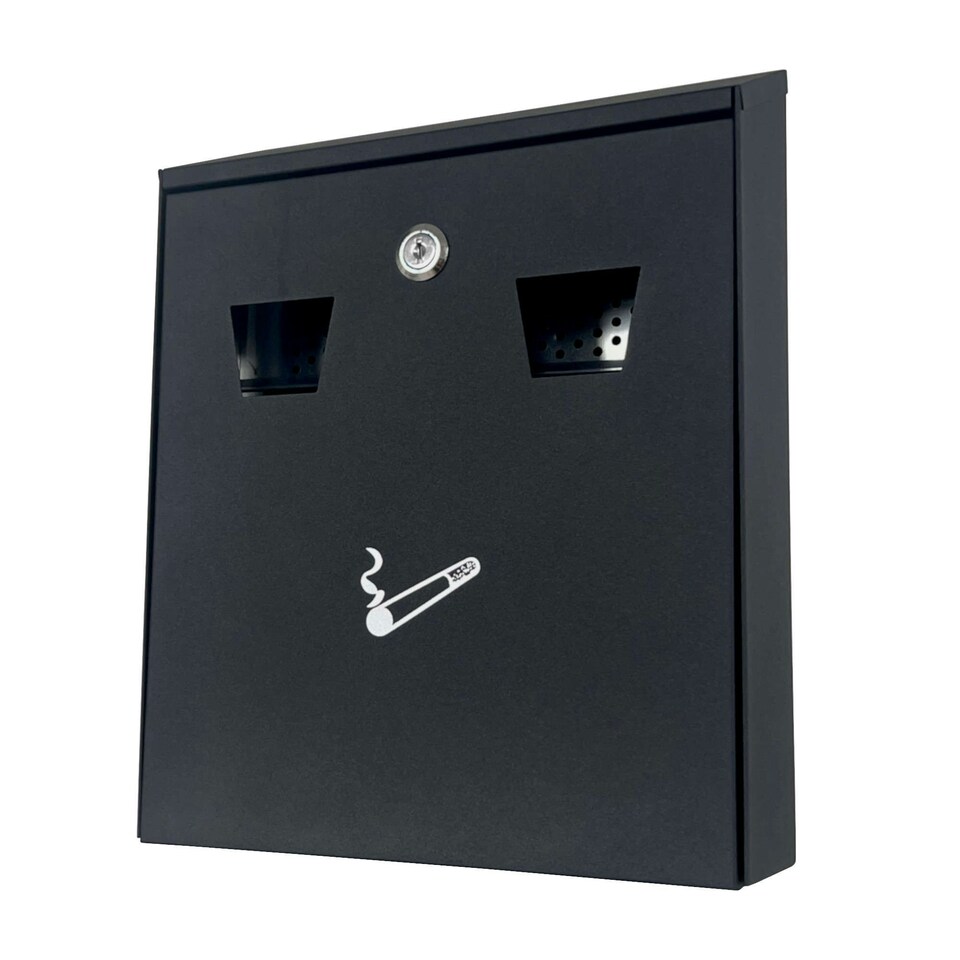 image 1 of Oypla Wall Mounted Outdoor Pub Ashtray Ash Tray Cigarette Steel Bin
