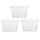 image 3 of 1 x 64 Litre Strong Clear Transparent Storage Container Ideal For Clothes & Books Clear