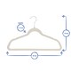 image 3 of Harbour Housewares 100x Velvet Hangers - 45cm - Blue - Non-Slip Coat Hangers with Trouser Bar Clothes Bar 360 Degree Swivel Hook
