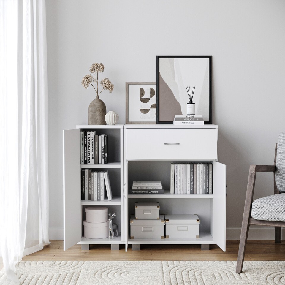 image 1 of Storage Combination-Single Side Cabinet | White | 0 x 0 x 0 | 1