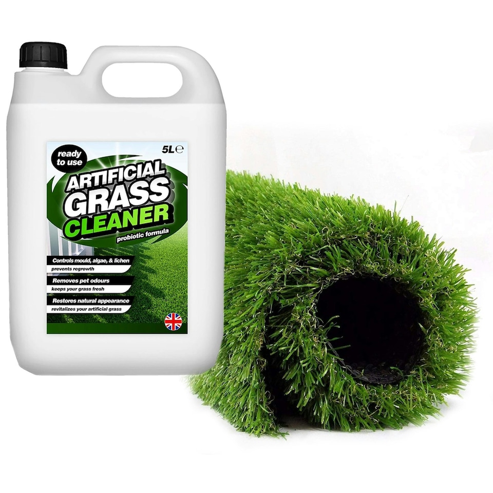 image 1 of 4 x 5L Artificial Grass Cleaner Controls Mould Algae & Lichen Revitalizes & Restores