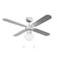 image 1 of ValueLights Mirage Silver and Black 42 Inch Ceiling Fan Glass Shade