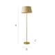 image 7 of ValueLights Modern Gold Metal Floor Lamp With Beige Shade