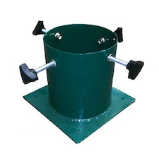 Holly International Barrel Insert Green Metal Christmas Tree Stand for Trees up to 8ft