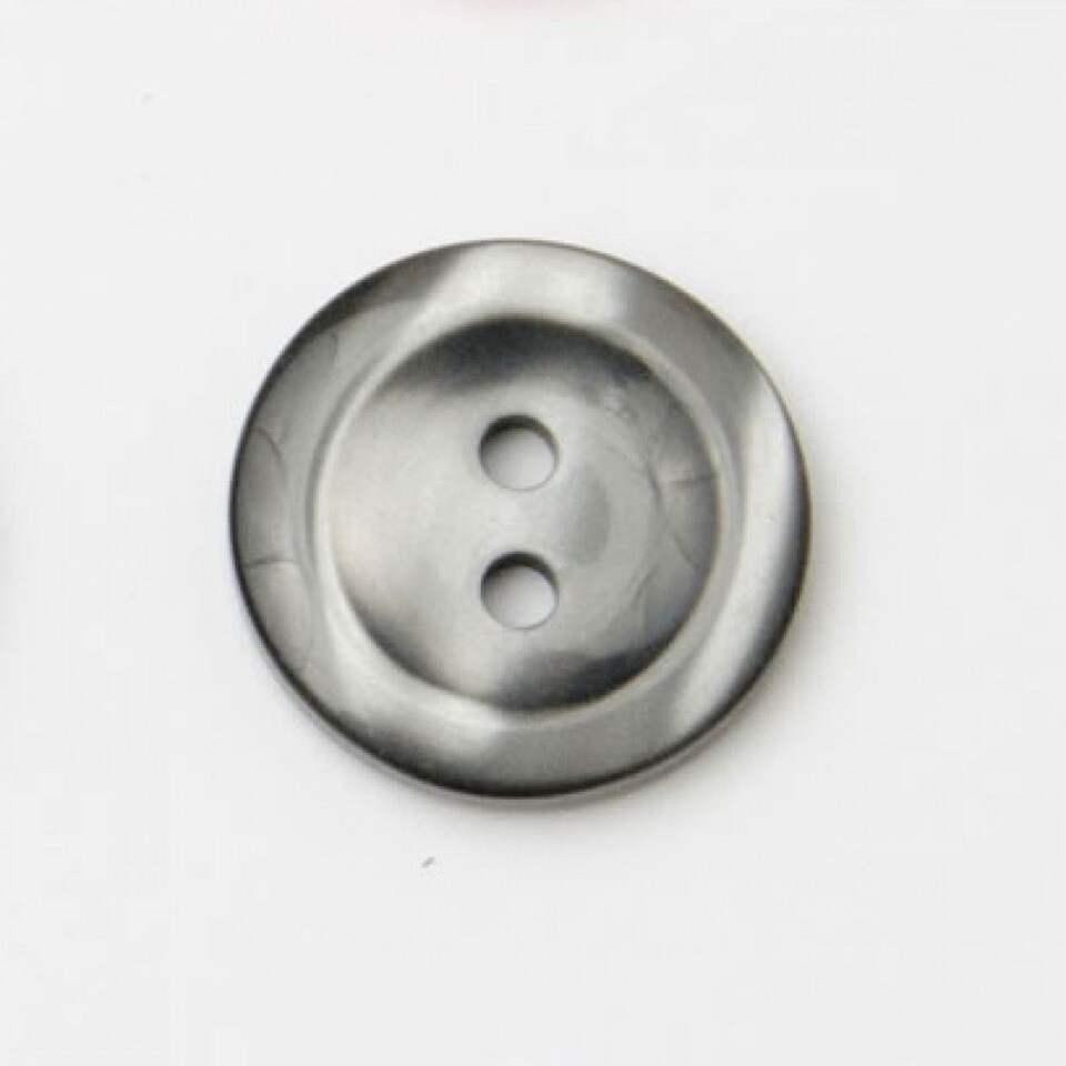 Minerva Smoke Grey Round Plastic Buttons for Dressmaking - 20mm - per value pack of 100