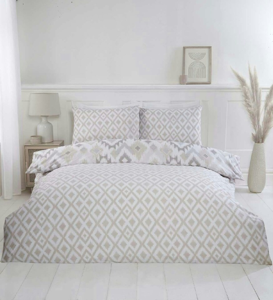 image 1 of Ikat Duvet Cover Set - King - Natural