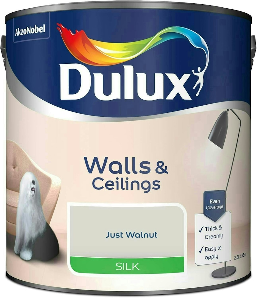 image 1 of Dulux Silk Just Walnut 2.5L Paint