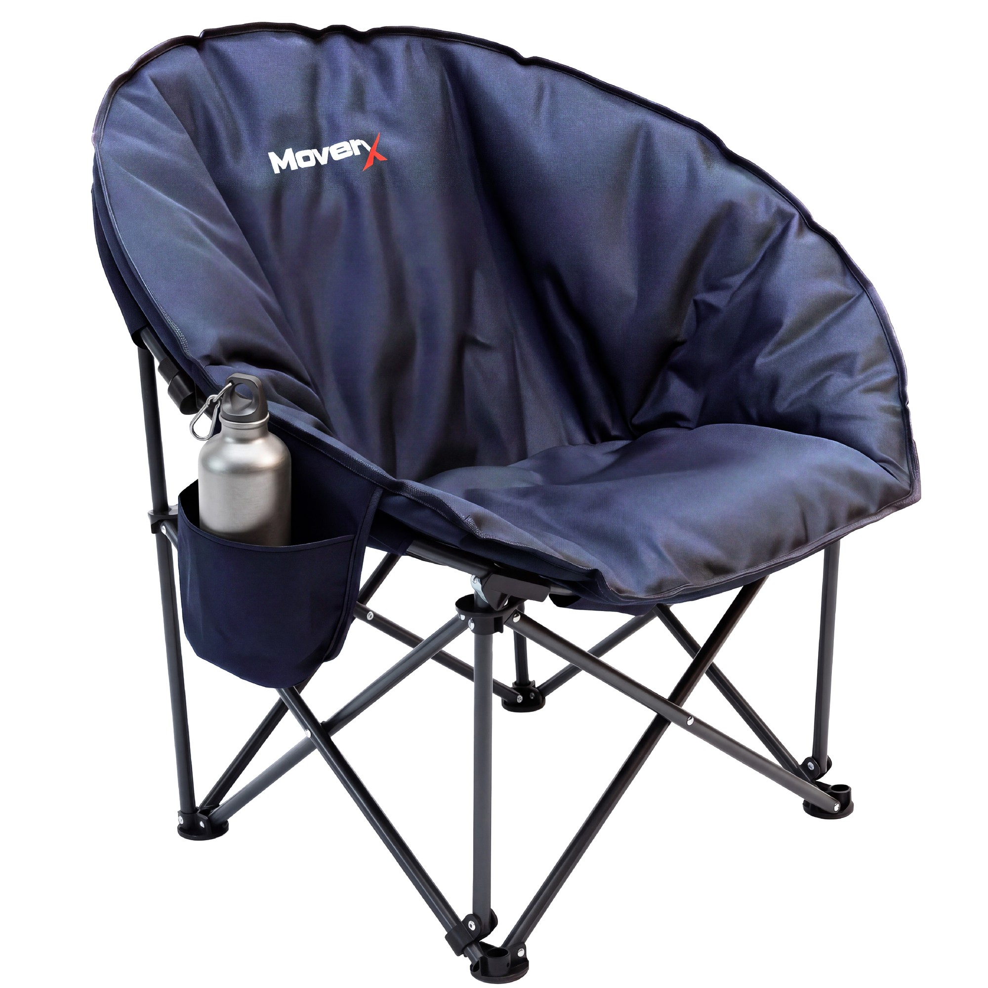 MoverX Lightweight Moon Camping Chair - Capacity 150kg, Blue