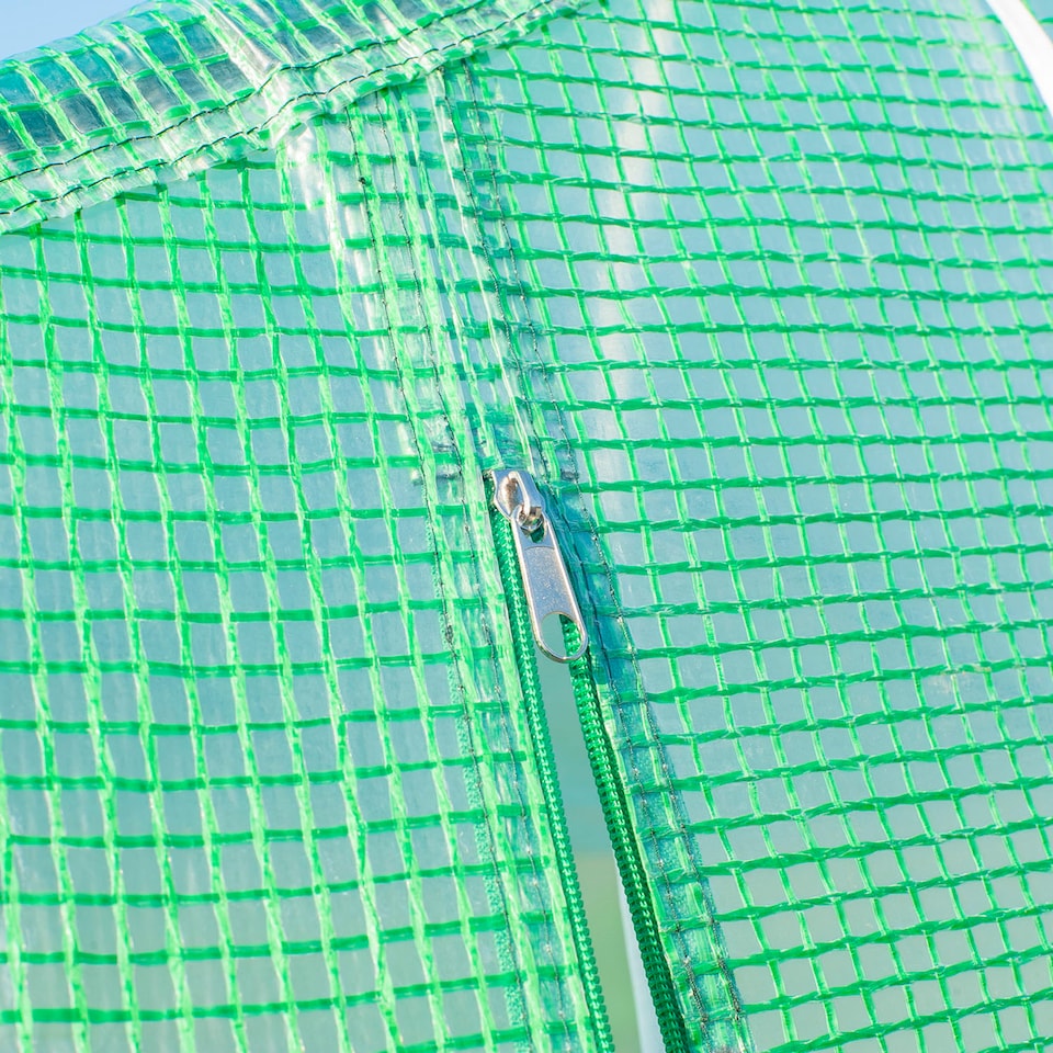 image 1 of Outsunny 6 x 3M Walk in Polytunnel Greenhouse Large Outdoor Grow House w Door