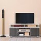 image 2 of HOMCOM TV Cabinet Stand Entertainment Center Media Console Storage Grey, White