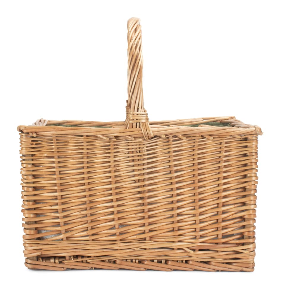 image 1 of Wicker Butchers Basket with Zipped Cooler Bag