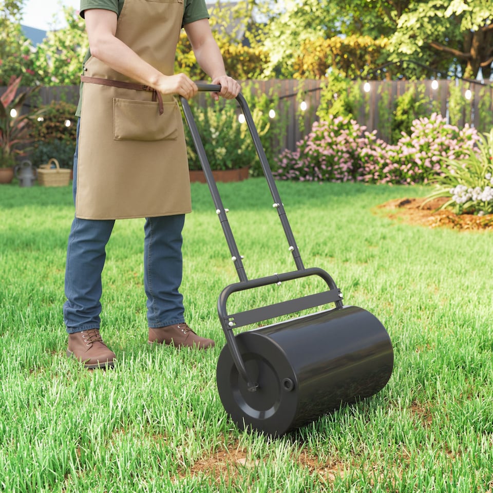 image 1 of Outsunny Combination Push w 38L Sand or Water Garden Black