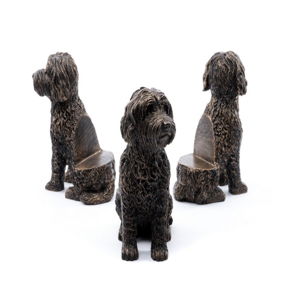 image 1 of Cockapoo Plant Pot Feet - Set of 3 - L5.5 x W8 x H10 cm Grey