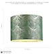 image 5 of Contemporary Emerald Green Drum Lamp Shade with Gold and Silver Metallic Decor