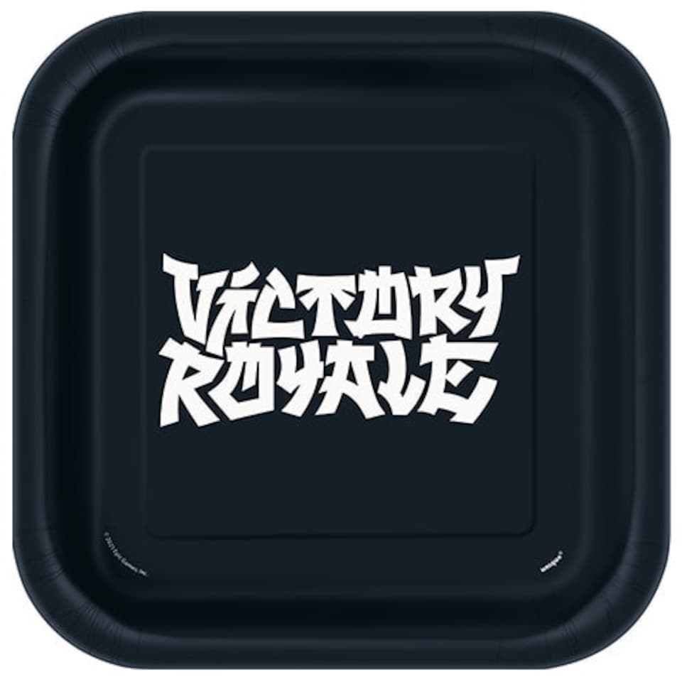 Fortnite Party Square Paper Plates 22cm - Pack of 8