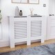 image 3 of Vida Designs Milton Radiator Cover Painted MDF Slatted Cabinet, White, 111cm