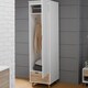image 3 of Stockholm 1 Door Wardrobe - Particle Board - L58 x W50 x H190 cm - Oak/White White