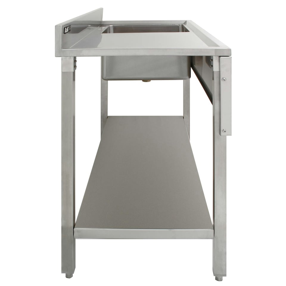 image 1 of KuKoo Commercial Sink & Pre-Rinse Tap - Left Hand Drainer Silver