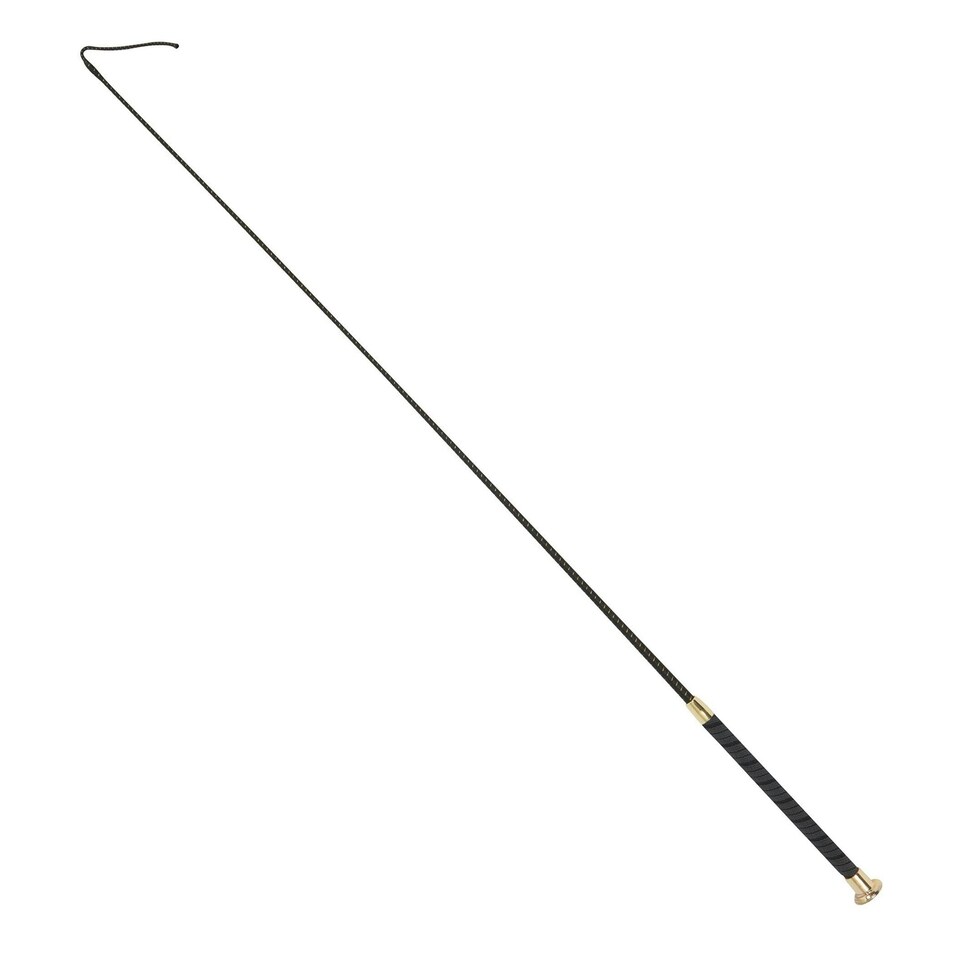 image 1 of Dublin Dressage Whip With Glitter Handle - Black/Gold - 100cm